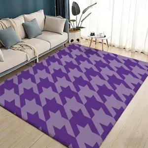 Houndstooth Check Pattern Floor Mat Flannel Rugs Soft Warmth Floor Mat Thickened Non-Slip for Room Home Decor Door Mat Strong Water Absorption Upgraded Anti-Slip Backing Easy to Clean