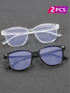 Unisex Fashion Classic Blue Light Blocking Glasses, Suitable for Office, Phone, Computer Use, Stylish Eyewear for Men and Women, Transparent Lens Glasses