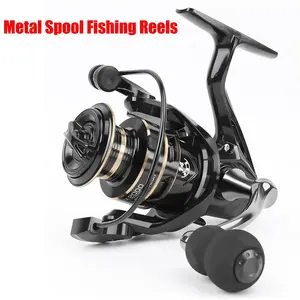 Gold Spinning Reel, Metal Casting Reel, Sea Rod Reel, Lure Fishing Reel, Hand Crank Foldable Fishing Reel, Portable Design