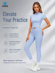 AIRILA Premium Sculpting Activewear | Cross Twist Tummy Control | Side Seam Slimming Lines | Peach Lift Butt | Everyday Yoga & Fitness