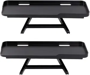 2-in-1 Adjustable TV Top Shelf & Screen Shelf Monitor Top Storage Bracket for Cellphone, Media Boxes, Game Console, Router & Home (11.8 x 4.7 Inch)