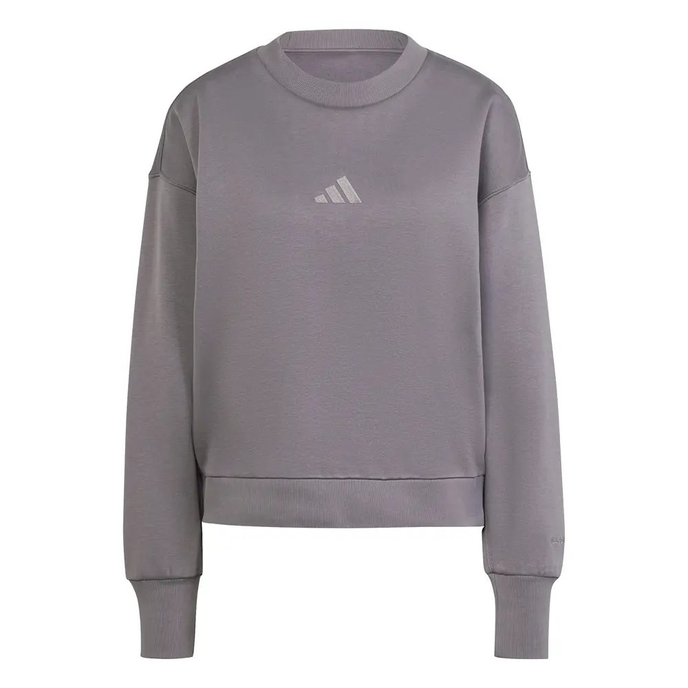adidas Womens All Szn Fleece Loose Sweatshirt Casual - Grey