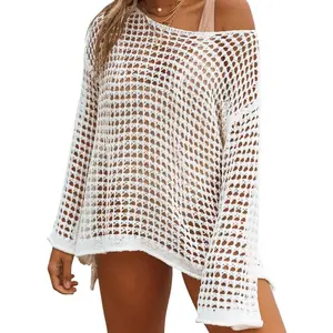 Crochet Cover Ups for Women Sexy Hollow Out Swim Cover Up Knit Summer OutfitsGift