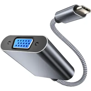 USB C to VGA Adapter for Apple iPhone 16 15 Max Plus,Type C (Thunderbolt 3/4) to VGA (15 Pin)Video Cable Converter for Chromebook,Macbook Pro/Monitor,Mac Air,iPad,iMac,Dell XPS,Surface Book,HP