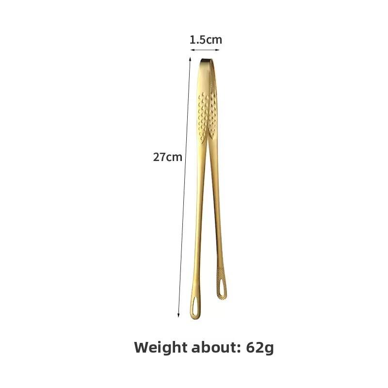 Stainless Steel BBQ Tong Steak Clip Kitchen Food Tongs Non-Slip Barbecue Clamp Cooking Utensils 304 Grade Easy Grip Comfortable Anti-Slip Texture