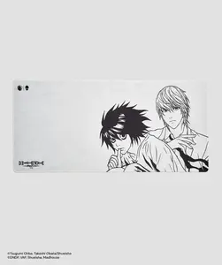 Team Liquid x Death Note Light And L Gaming Mouse Pad, Computer Mouse Mat, Flat Stitched Edge, Non-Slip Rubber Base, Gamers & Office Use