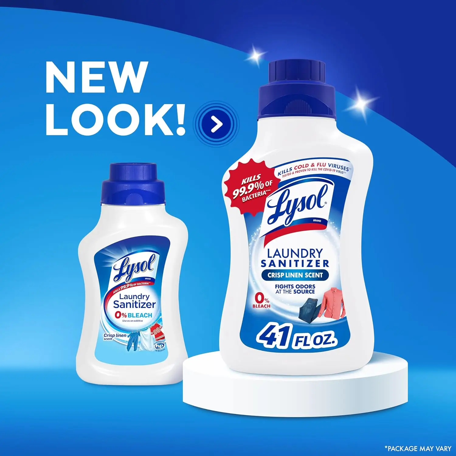 Lysol Disinfectant Laundry Sanitizer, Crisp Linen Scent Booster, Laundry Additive, Odor Eliminator, Color Safe Bleach Alternative, 41 Fl Oz