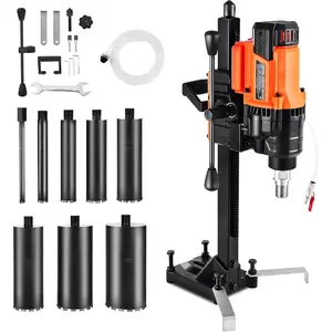 VEVOR Diamond Core Drilling Machine, 8 in Drilling Diameter, 2 - in - 1 Handheld Stand - Mount Dry and Wet Concrete Core Drill Rig with 4 Drill Bits, 1075/2300 RPM 2 - Speed, for Concrete Brick Stone, 1800WVEVOR Super Brand Day