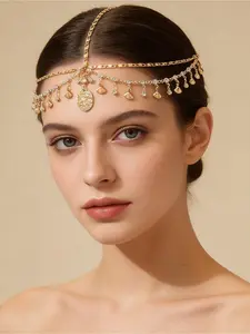 1 stylish, minimalist, elegant crown design fringe headband/accessory chain/necklace for hair, wedding decorations, bridal headpiece, gift for women’s social events.