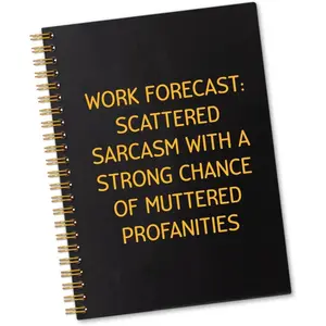 Work Forecast 160 Blank Pages Spiral Notebook, Funny Sarcastic Office Gifts for Coworker Colleague, Going  Farewell Gifts for Employer Work  Teacher  Leader