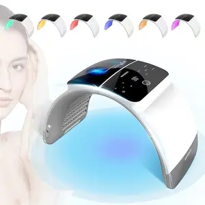 Foldable LED Facial Beauty Machine, Home Use Electric Face Care Tool, 7 Color LED Mask for Skin Treatment & Rejuvenation