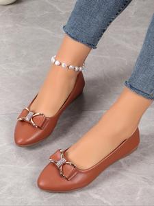 women's fashionable solid color dance shoes, casual comfortable pointed toe flat shoes for daily wear, lightweight breathable shoes for women & girls, running