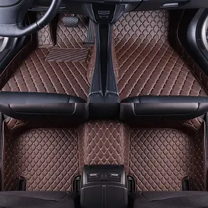 Custom Car Floor Mat For Chevrolet Tahoe 2015-2019 Left/Right -hand Drive Auto Interior Accessories Fashion Diamond Styling Leather Carpet Waterproof Design Full Coverage