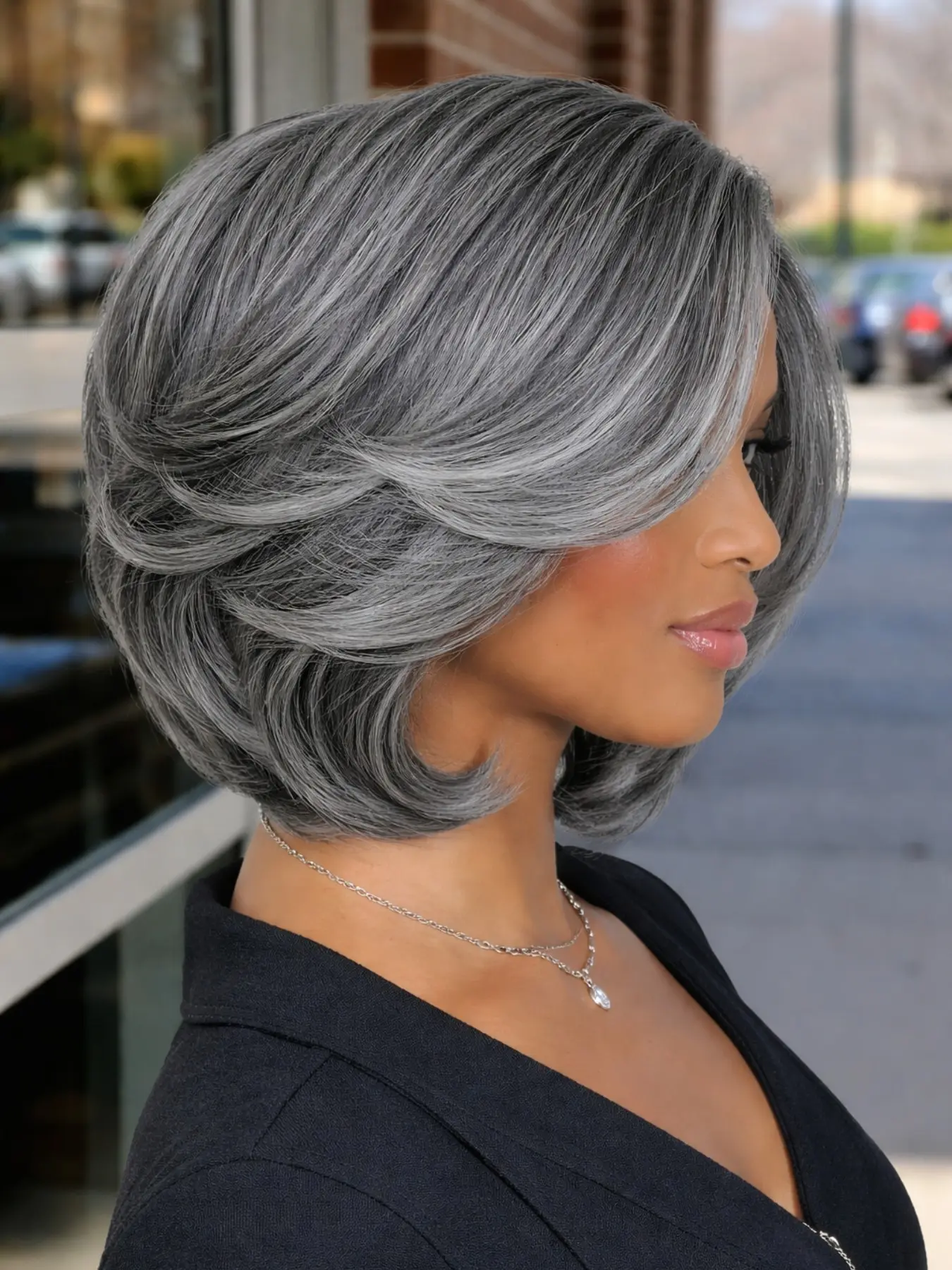 Short Layered Pixie Cut Human Hair Wig Glueless Lace Front Straight Bob Amazon.com : SisBroSis 4x4 Lace Closure Pixie Cut Human Hair  main image 2
