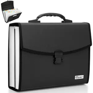 26 Pockets Expanding File Folder Organizer - Upgraded Durable Buckle, Accordion Folder Base with Ergonomic Portable Handle, Large A4 Letter Size Document Organizer Folders with Pockets
