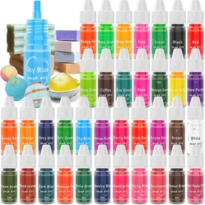 Bath Bomb Soap Dye - 36 Colors Concentrated  Grade  Safe Liquid Based Colorant  Rainbow Coloring for Making DIY, Supplies Kit, Salt Crafting