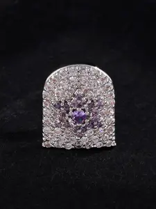 American Hip Hop Street Rapper Iced Out Lilac Purple & White Zircon Teeth Grillz #Grillz#TeethGrillz#HipHopGrillz#RapperJewelry#IcedOut#PurpleGrillz#ZirconGrillz#StreetStyle#MensGrillz#HipHopAccessories