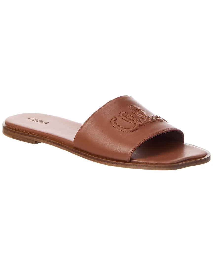 Chloé Soleil Leather Slide