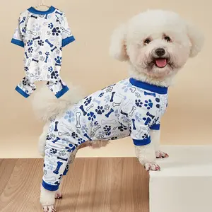 Cartoon Print Pet Pajama, 1 Count Cute Comfortable Pet Sleepwear, Pet Clothes for Small and Medium-sized Puppy, Poodle Dogs and Cats, Dog & Cat Clothing