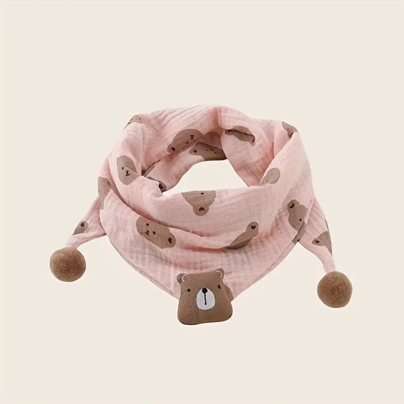 WM Pink - Bear Pattern Scarf