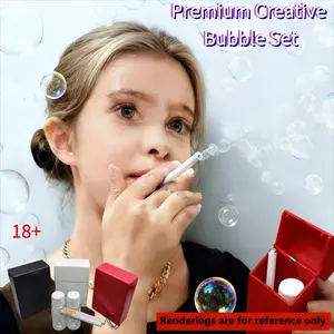5pcs Prank Creative Simulation Fun Bubble Set Gift, Automatic Pop-Up Lid, Multi-Color, Party Atmosphere Tool, No Bubble Liquid Included