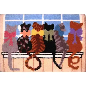 Latch Hook Rug Kits - Cats-Window