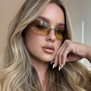 Women Oval Sunglasses, Trendy Y2K Retro Vintage, UV400 Protection Lightweight for Daily & Streetwear