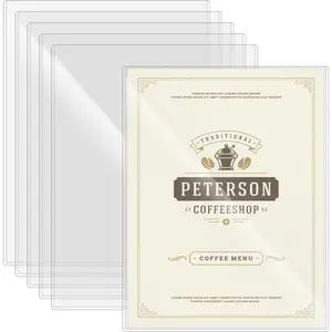 6 count 8.5 x 11'' Rigid Print Protectors, Clear Rigid Top loaders Plastic Paper Page Protectors, Clear Plastic Page Protectors for Photos and Documents