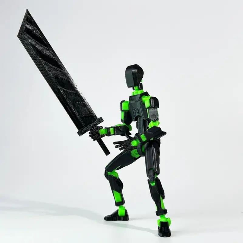 1pc T13 Robot Action Figure - 3D Printed Collectible with Articulated Joints & Accessories for Desktop Decorations - 1pc Options Decorative Piece Toyset