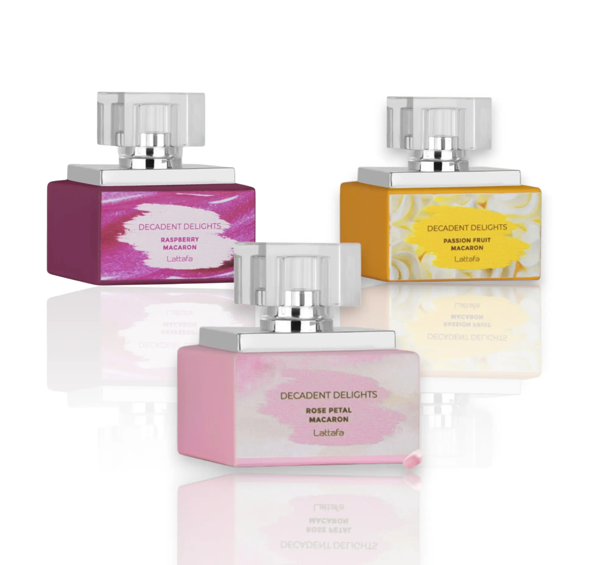 Lattafa Decadent Delights Multi-Pack Eau De Parfum (EDP Fragrance) 50 ML Unisex Fruity Sweet Floral Perfume with Rose Petal, Lychee, Passion Fruit, Raspberry Notes, Floral Scent Perfume, Sweet Fruity Scent