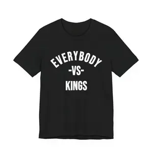 Everybody vs. Kings No Kings Classic Unisex T-Shirt Edgy Comfortable Heavy Cotton for Streetwear Style Black All Sizes Trending on TikTok Express Your Rebellious Side Menswear - Multi Size Multi Color
