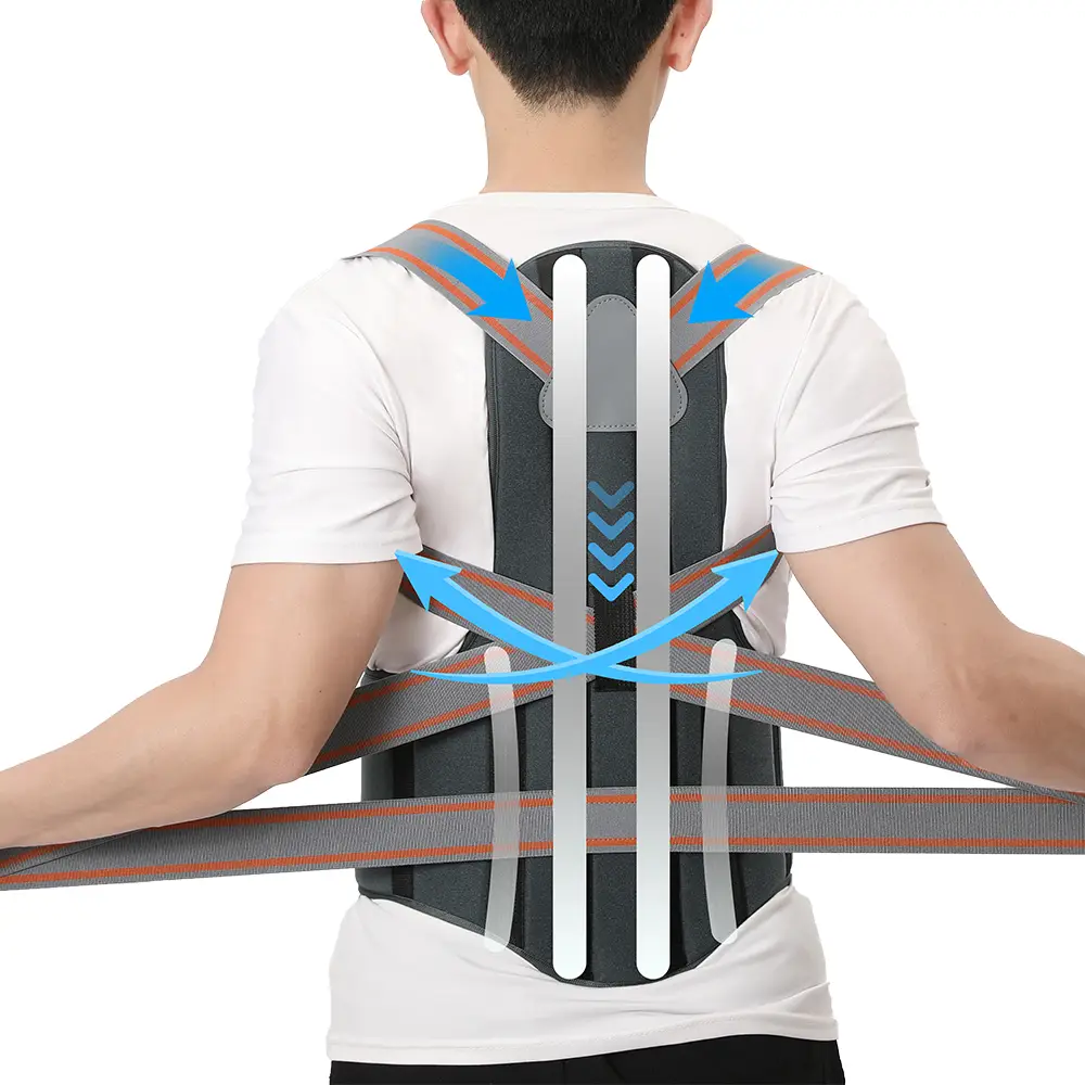 Back Brace Posture Corrector Women's Men's Casual Vest Support School Season Gift Shoulder Straightener Full Back Support & Pain Relief Healthcare Too