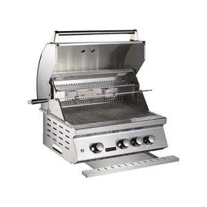 Whistler Built In 3-Burners Natural Gas Grill with Rear Infrared Burner,Lights,Rosisserie Kit,Cover and NG Conversion Kit for Outdoor Kitchen Island