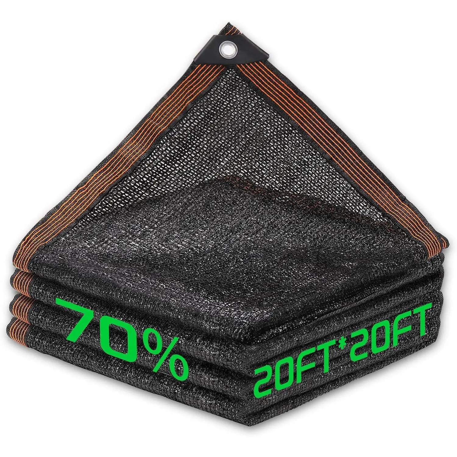 70% Shade Cloth, 20FTx20FT HDPE Mesh Tarp with Reinforced Grommets, Outdoor Sun Shade Net for Greenhouse, Plants, Garden, Pergola, Patio, Chicken Coop (20FT*20FT) Canopy And Sunshade Lightweight Canopy JianShuLuxe