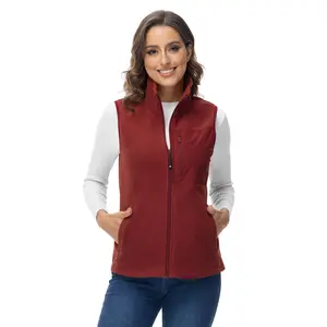 YSENTO Women's Fleece Vest Lightweight Warm Outerwear Sleeveless Jacket with 5 Pockets for Fall & Winter
