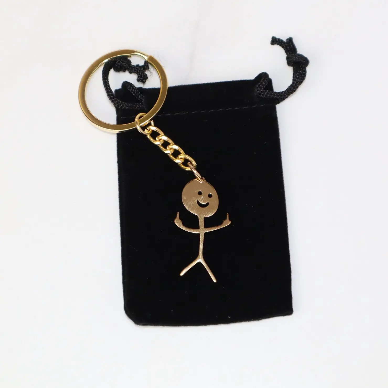 Middle Finger Stickman Keychain | Funny Gag Gift | Stainless Steel | Gift For Him | Gift For Dad | Gift For Her | Boyfriend Gift | I love my boyfriend | Christmas gift present