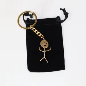 Middle Finger Stickman Keychain | Funny Gag Gift | Stainless Steel | Gift For Him | Gift For Dad | Gift For Her | Boyfriend Gift | I love my boyfriend | Christmas gift present