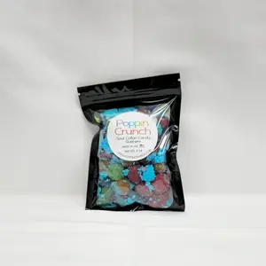 Poppin Crunch Blue Raspberry Gushers Candy Snacks 1-2 LBS - Choice of Sweet or Sour Bonbon Candies Corn Sugar