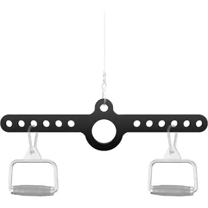 Spreader Bar Double to Single D Handle LAT Pull Down T Bar  Row Attachments Landmine Adapter for Gym,Exercise Pulley System Adaptor Plate  Machine Crossover for Belt Squat Rack