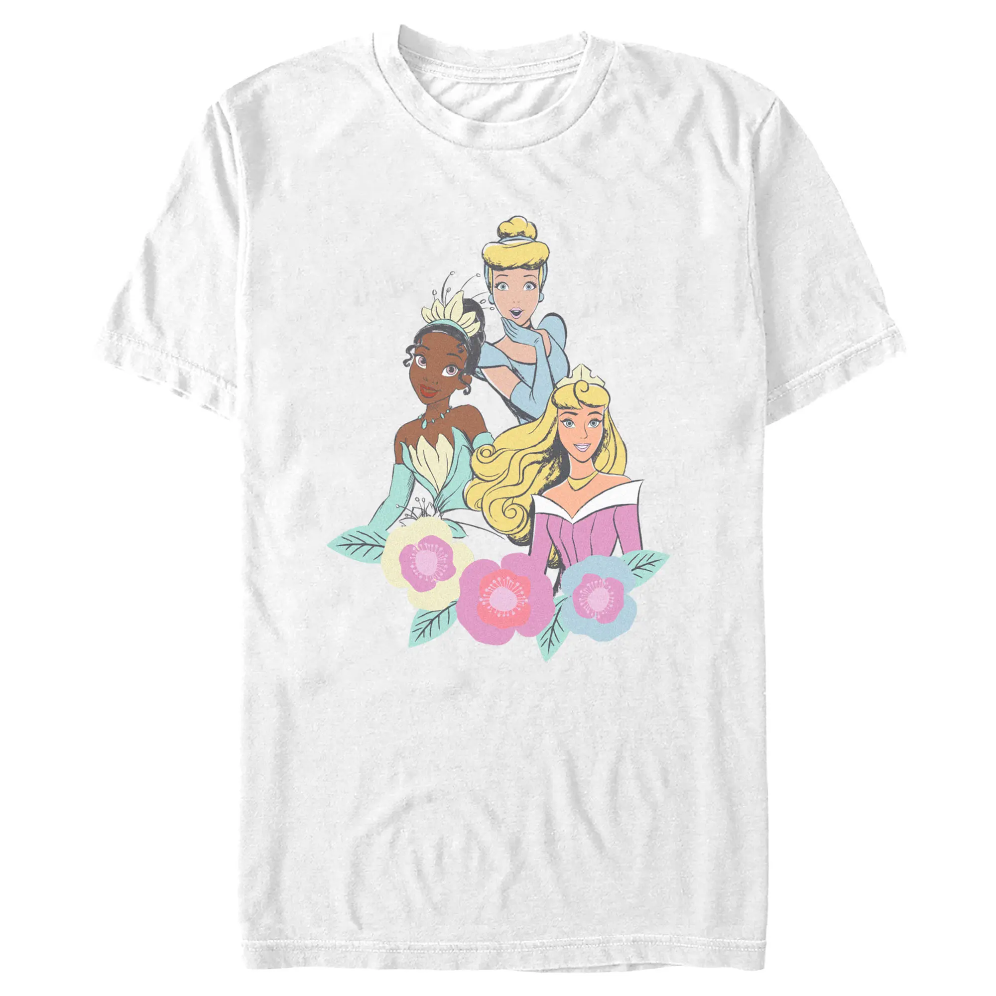 Men's Disney Floral Princess T-Shirt, Shortsleeve, Apparel