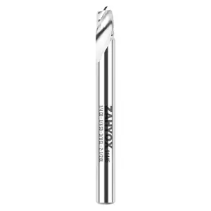 S1445 Solid Carbide Upcut Spiral Router Bit - O Flutes - 1/4 CD - 1/4 SD - 3/8 CL - 2-1/2 OL