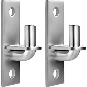 Wall Mount Gate Hinges, 2 Pack Farm & Chain Link Gate Hinges with 5/8" Hinge Pin, Heavy Duty Wall Plate Hinges for Fence Posts, Screws Not Included