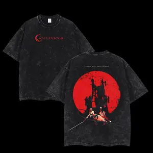 Castlevania Anime Oversize Lightweight Acid Washed Tee, Gift For anime lover Menswear Top shirts men, Graphic tee, movie shirt, Streetwear Tshirt