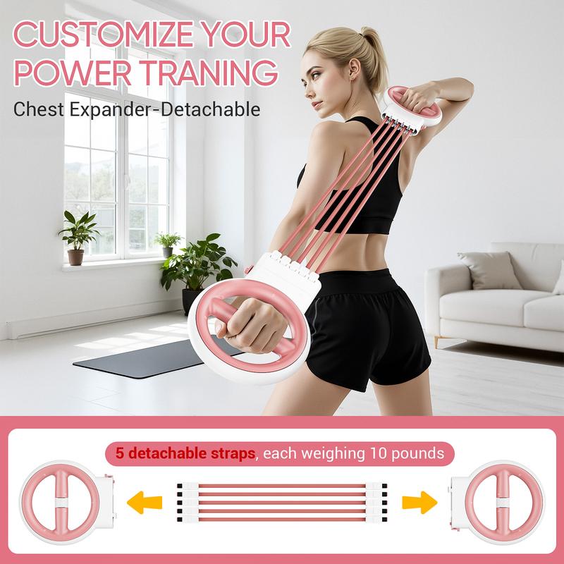 3-IN-1 Forearm Strength Trainer - All-in-One 360° Rotator Burn Machine, Detachable Dumbbells & Chest Expander, Arm Exercise Equipment Adjustable Resistance, Portable Shoulder Strength Training for Upper Body Training；Dorm-friendly strength builder