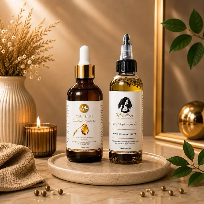 Extra Strength Hair Growth Oil & Herbal Growth Buster | Nourishes Scalp & Supports Stronger Hair