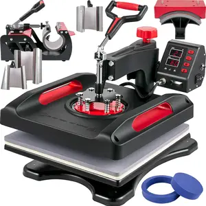 15 x 15 Inch 8-in-1 Heat Press Machine With 360 Degree Rotation, ETL Safety Certification, Power-Saving Sublimation Press for Shirts, Hats, Caps and Mugs, High-Precision Printing Equipment for Home, Studio and Small Business