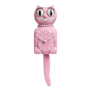 Lady Kit-Cat Klock “Bubblegum Pink” Limited Edition Novelty Moving Pendulum Wall Clock by California Clock Company - LBC-59