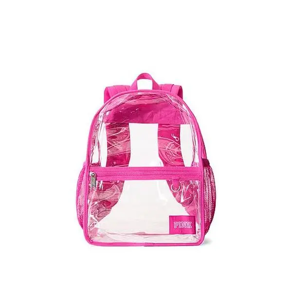 PINK See Through Back Backpack