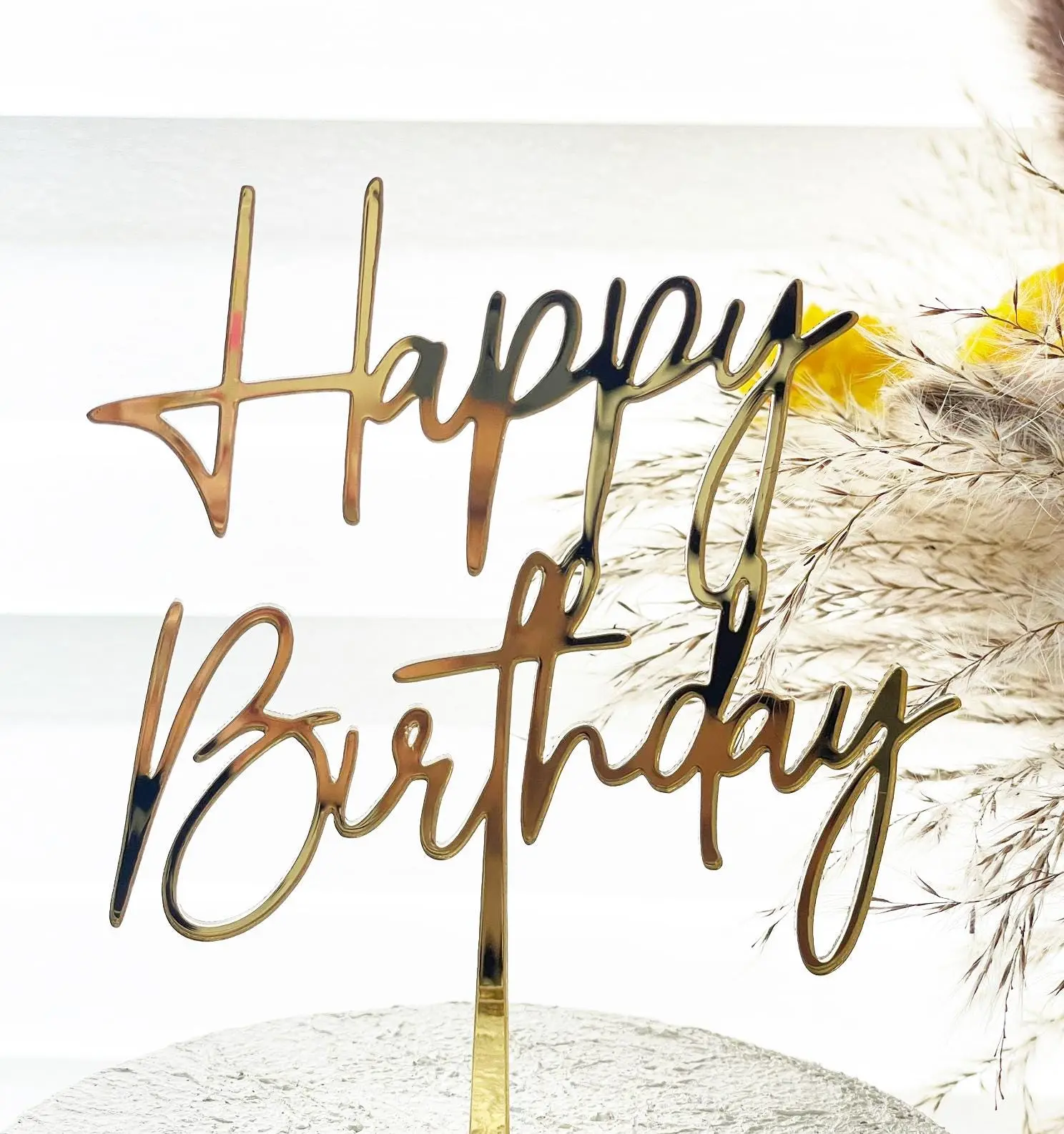 Custom Acrylic Personalized Cake Topper - Lightweight Round, Nature/Mother Theme Options, Default Design, Festive Birthday Party Cake Decoration Supplies