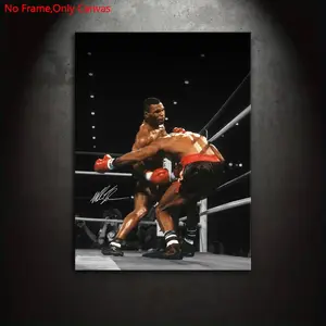 1 piece/set frameless canvas painting print poster,classic realistic character art,boxer GOAT Mike Tyson,Modern home decor,perfect gift for boxing fighting enthusiasts,ideal gift for bedroom,living room,mural,wall decoration,room decor